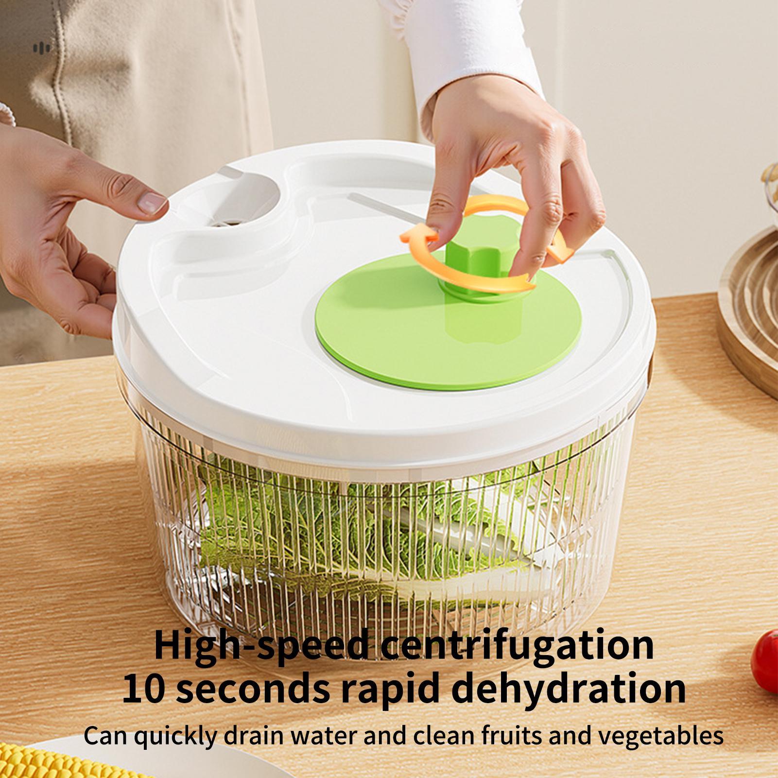 Salad Spinner - Manual Salad Spinner With Drain Spout