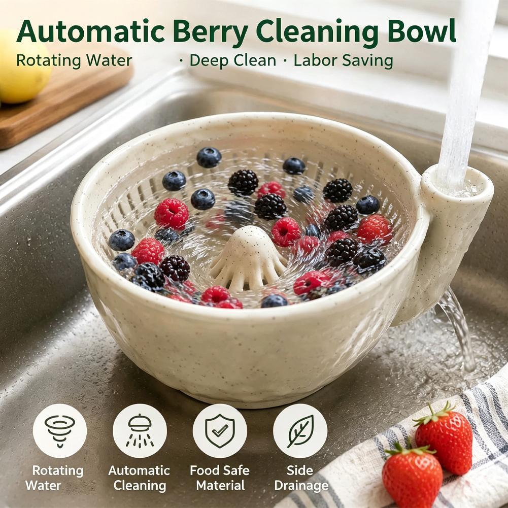 Salad Spinner - Berry Washing Bowl Ceramic Spinning Colander