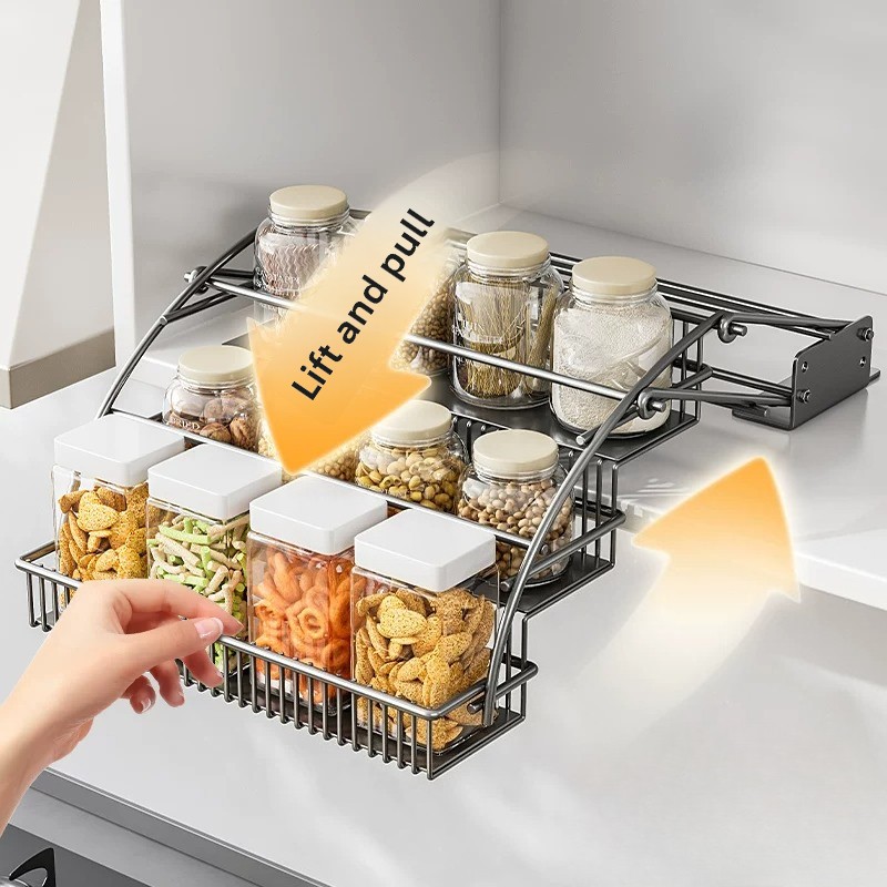 Cabinet Pull Down Basket, 3 Ti - Kitchen Gadgets Hacks ulasan dan harga