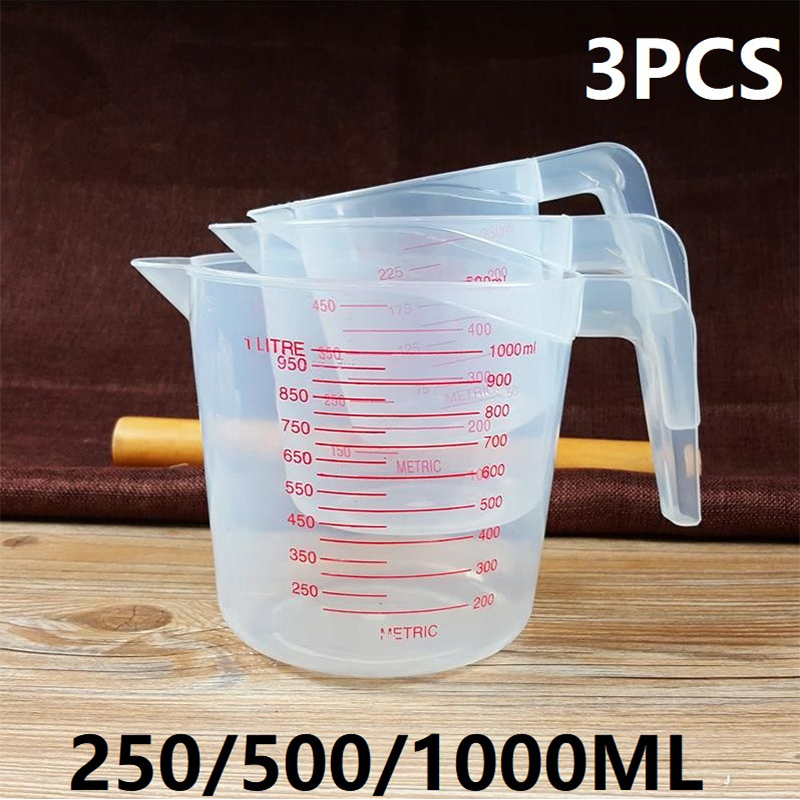 3PCS 250/500/1000ML Measuring  - Kitchen Gadgets Under 500 ulasan dan harga