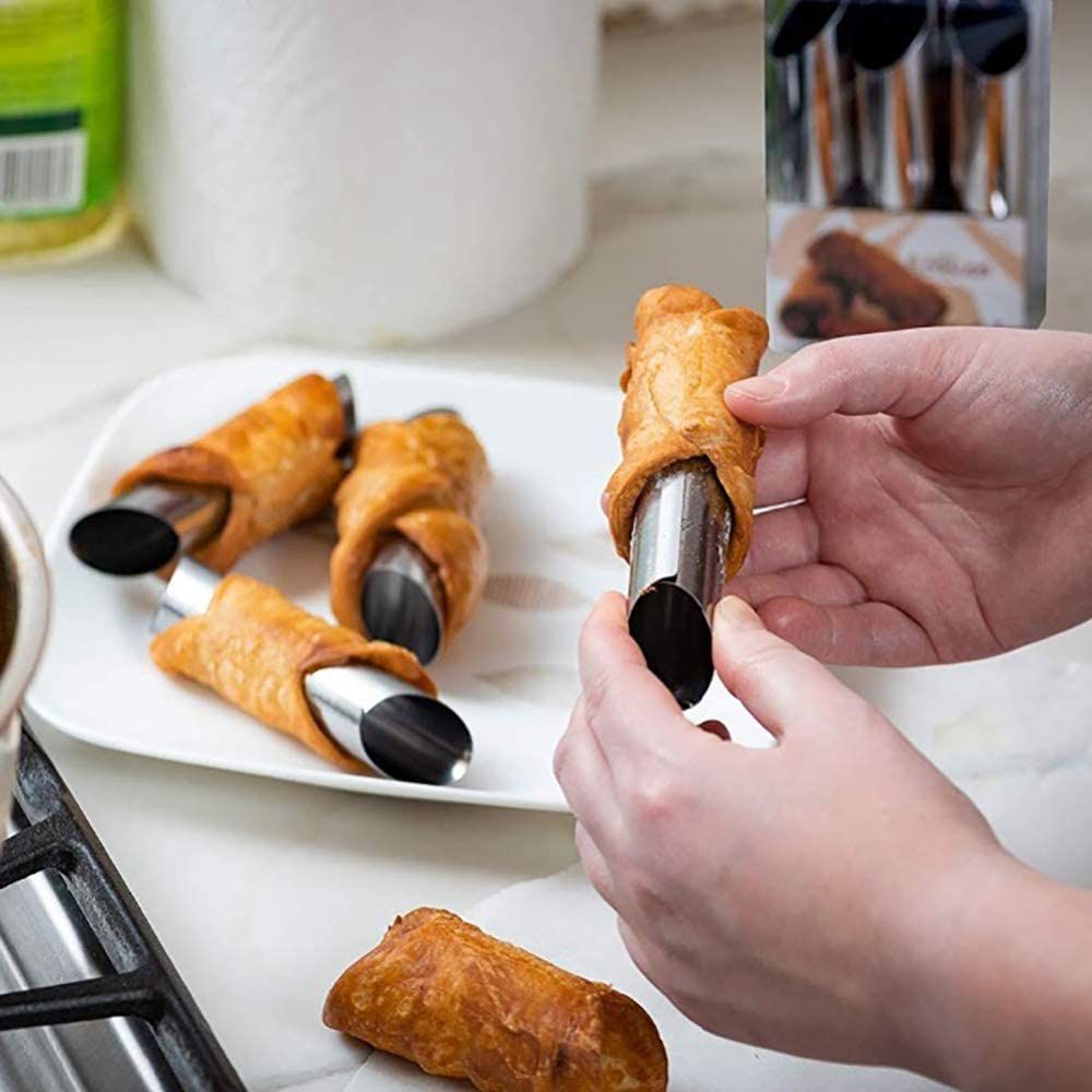 metal 6 pcs/set danish cannoli - Kitchen Gadgets Youtube ulasan dan harga