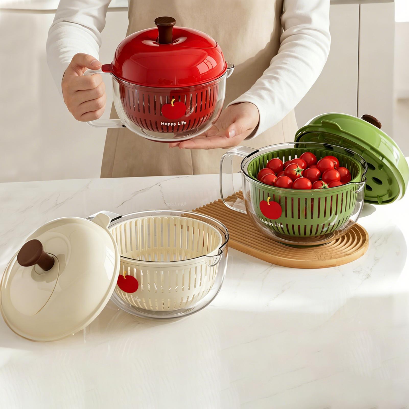 Apples Design Vegetable Washer - Salad Spinner ulasan dan harga