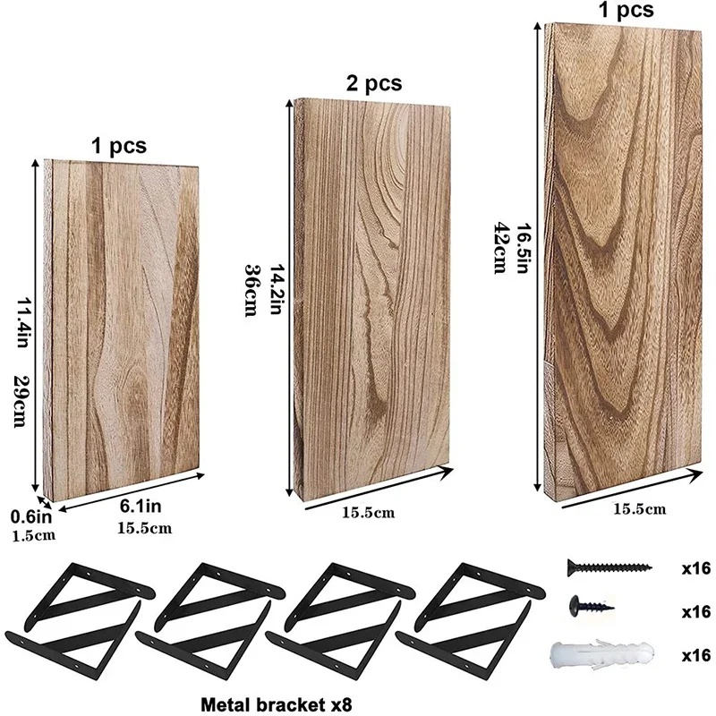 Wooden Floating Wall Shelves H - Kitchen Gadgets Hacks ulasan dan harga