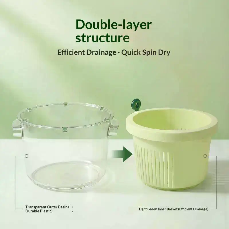 Manual Salad Spinner Food Safe - Salad Spinner ulasan dan harga