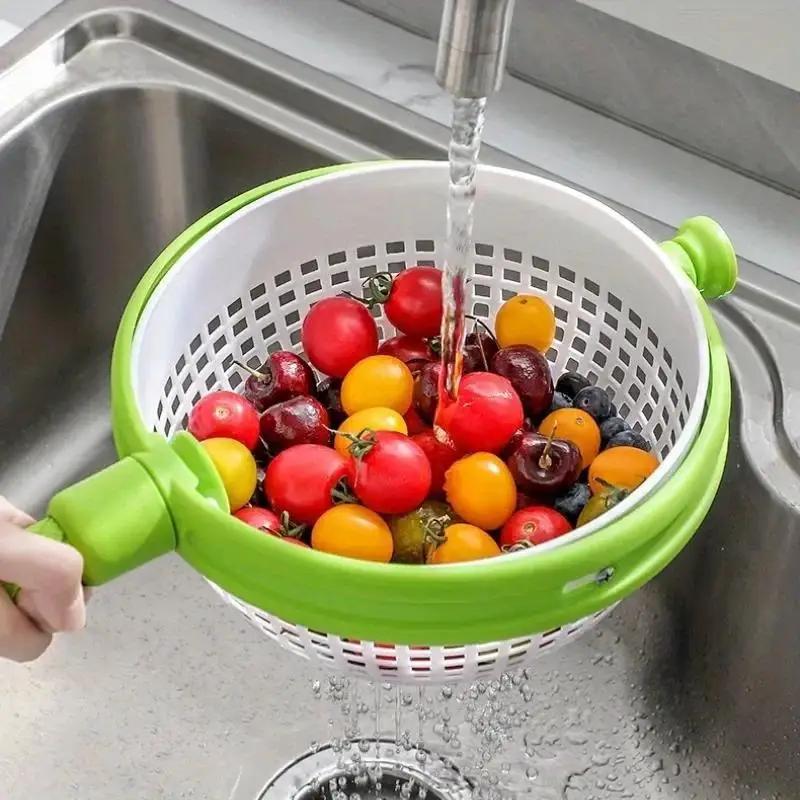 Salad Spinner Rotating Drainag - Salad Spinner ulasan dan harga