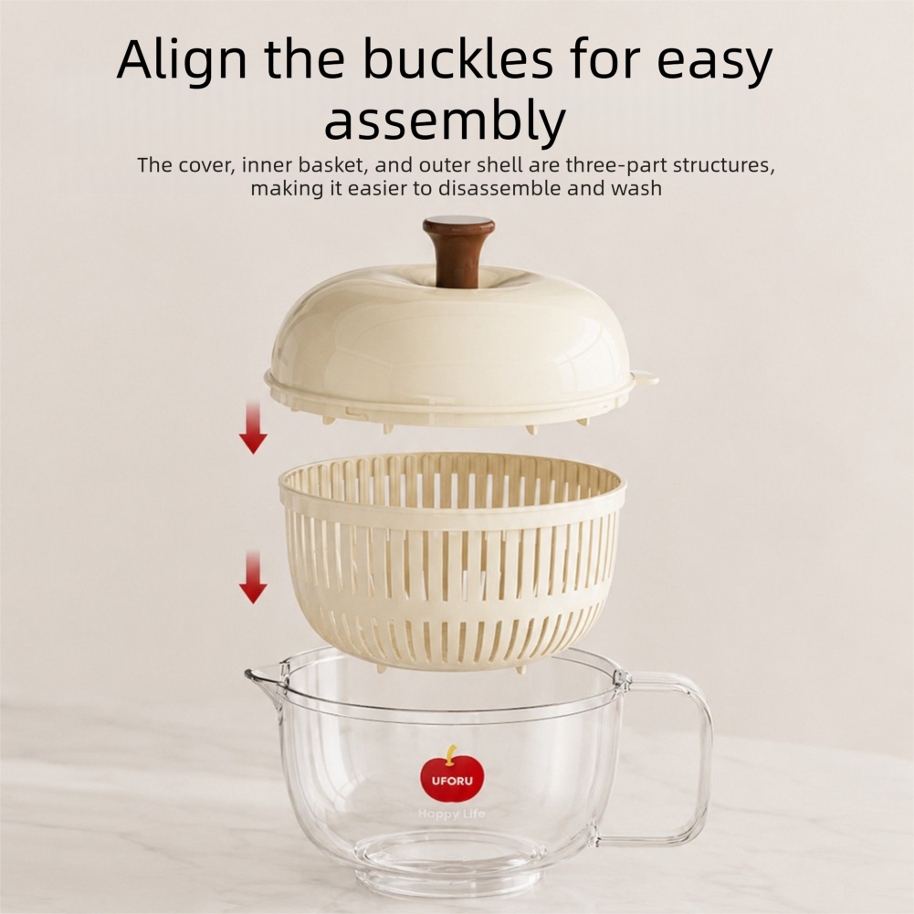 Hand-Cranked Rotating Drain Ba - Salad Spinner ulasan dan harga