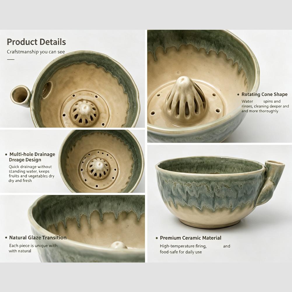 Berry Washing Bowl Ceramic Spi - Salad Spinner ulasan dan harga