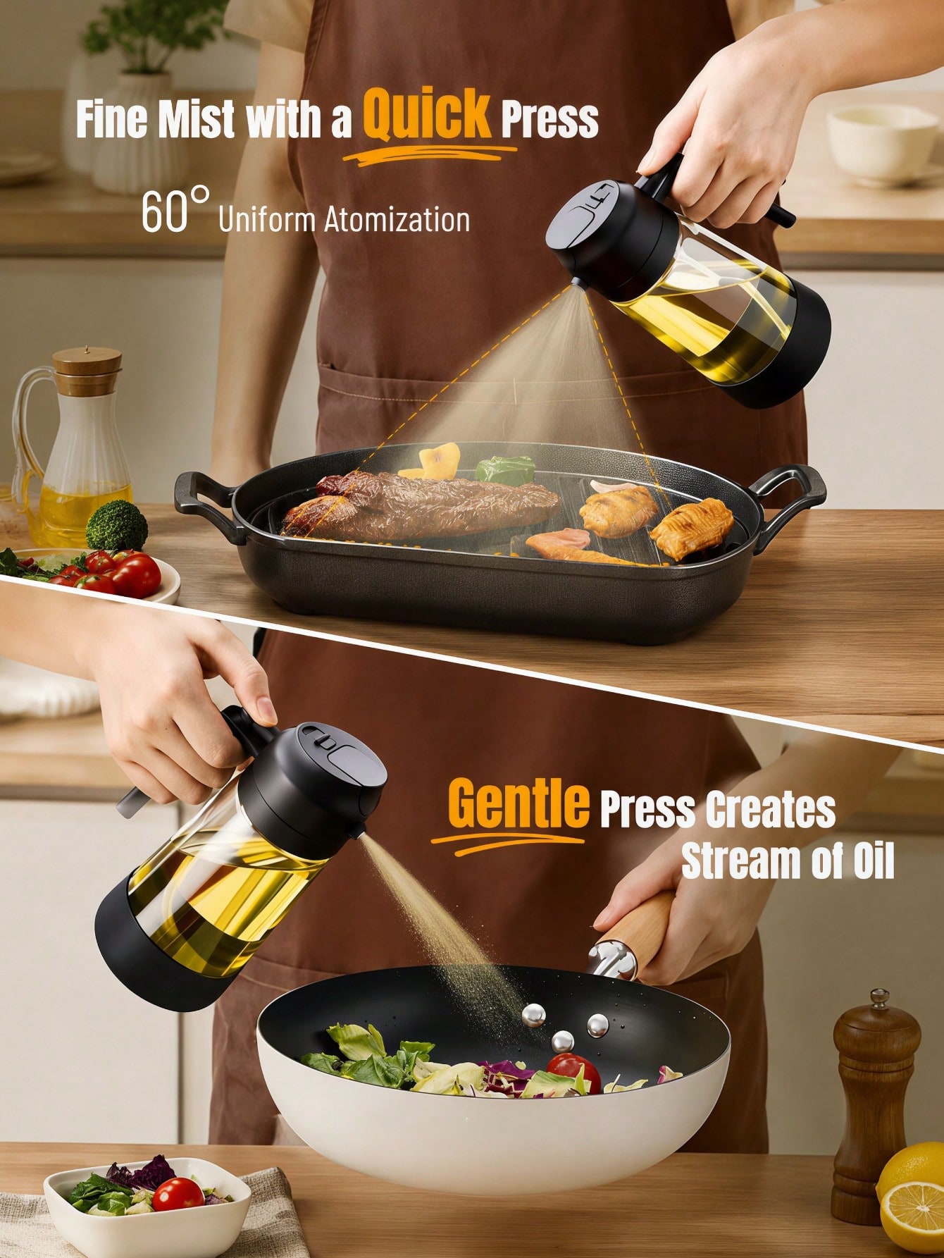 2PCS 2-In-1 Oil Sprayer & Pour - Kitchen Gadgets You Must Have ulasan dan harga