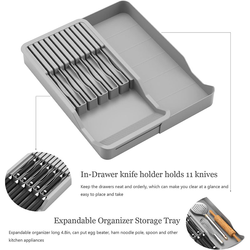 Knife Block Holder with Expand - Kitchen Gadgets Hacks ulasan dan harga